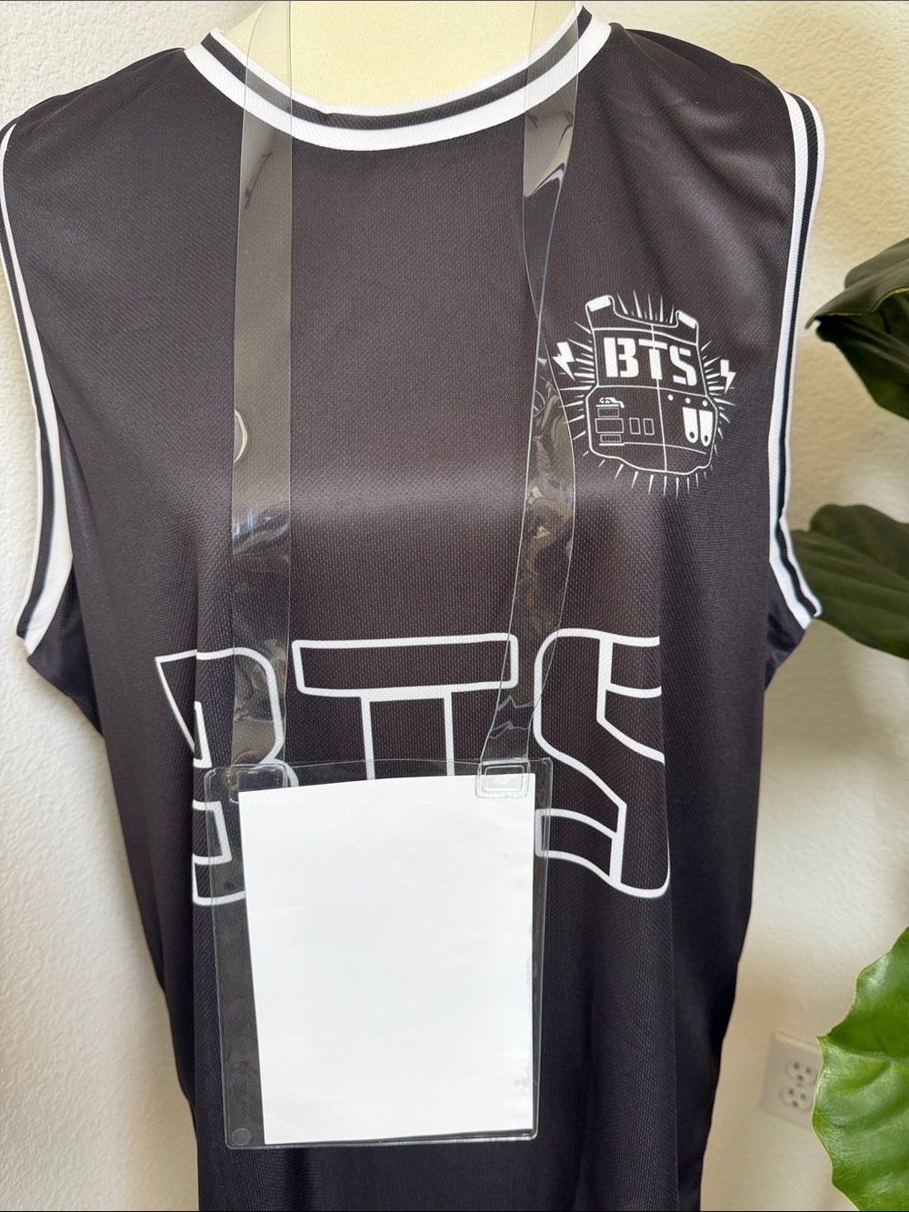 BTS RM Black Sleeveless Jersey + Clear Photo Card Lanyard - Picture 9 of 14